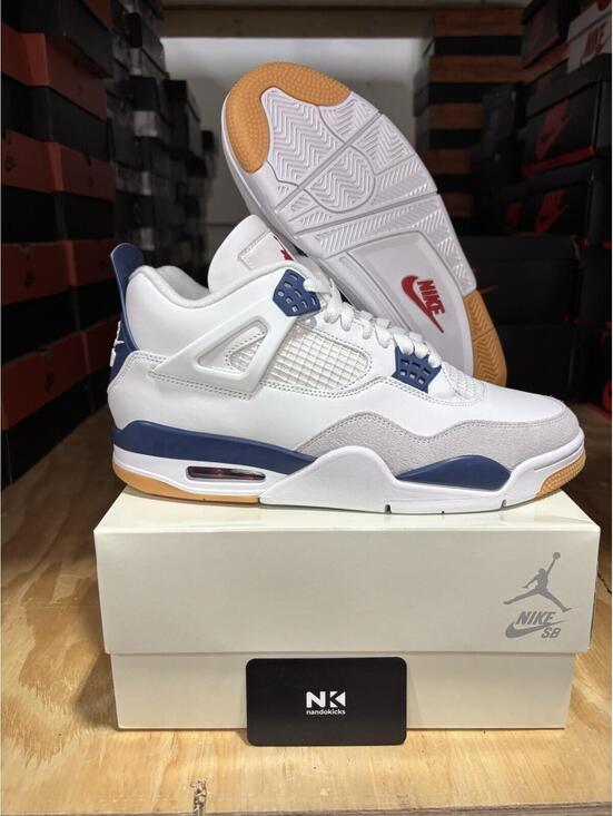 Nike Air Jordan 4 Retro SB Navy DR5415-100 Men Size 8